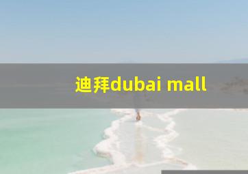 迪拜dubai mall